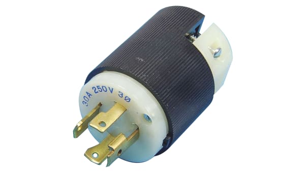 Hbl2721 Hubbell Usa Mains Plug Nema L15 30p 30a Cable Mount 250 V Ac Rs Components