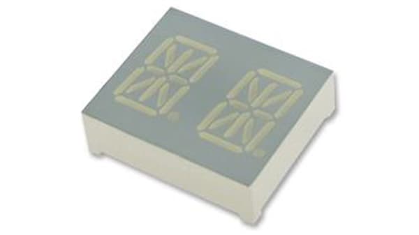 Pda54 11sykwa Kingbright Ledディスプレイ 英数字表示器 2桁 黄 文字高 13 8mm 14セグメント Rs Components
