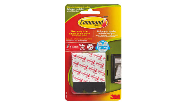 Command 17201n Striscette Per Quadri 3m Command 17201n 15 8mm X 69 8mm Pretagliato Nero Rs Components