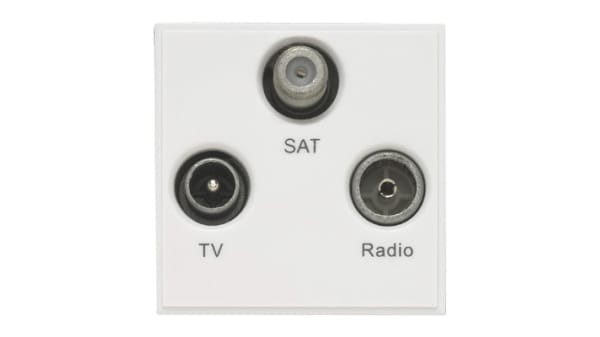 E1160w Conector De Antena De Tv Tipo Fm Sat Tv Numero De Salidas 3 Hembra Wall Mount Rs Components