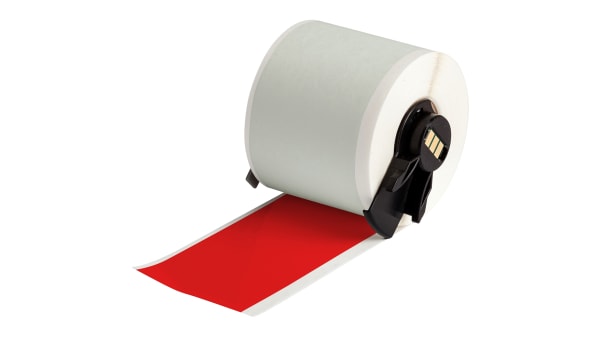 Brady Red on White Label Printer Tape & Label, 50.8 mm Width, 15.24 m Length