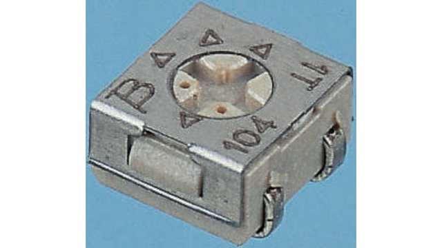 1 kΩ, Surface Mount Trimmer Potentiometer, J-Hook 0.25 W Top Adjust Bourns, 3314 | 3314J-2-102E