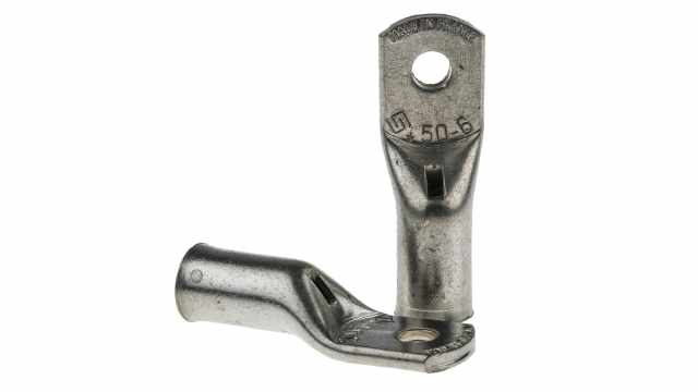 TE Connectivity, XCT Uninsulated Ring Terminal, M6 Stud Size 1 AWG 1 AWG Wire Size, Grey | 710025-3