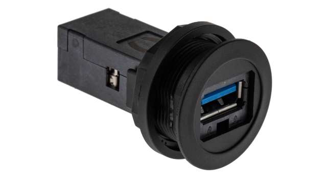 HARTING Straight, Panel Female- 1 Port Type USB Type A to A IP20 USB Connector USB 3.0 | 09454521904