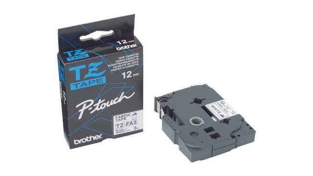 Brother Blue on White Label Printer Tape, 3 m Length, 12 mm Width | TZEFA3