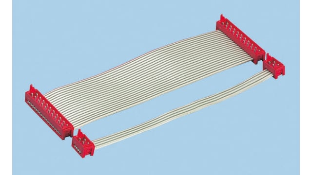 TE Connectivity MICRO-MATCH Series Flat Ribbon Cable, 20-Way, 250mm Length, Micro-MaTch IDC to Micro-MaTch IDC | 1483358-3