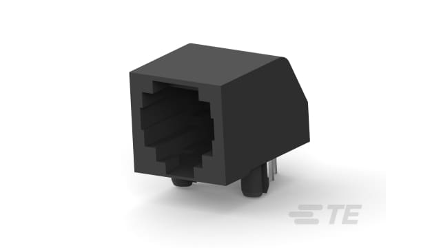TE Connectivity Right Angle Jacks Series RJ14 Connector Female, Board, Cat3, Unshielded Shield Right Angle 1 Port 6 -Way | 5555165-2