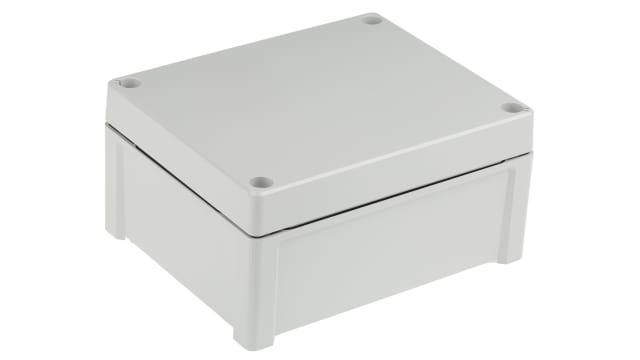 Fibox TEMPO Series Grey Grey Lid ABS Enclosure, IP65, IK07 98.4 mm, 201.2 mm, 163.2 mm | TA 201610 ENCLOSURE