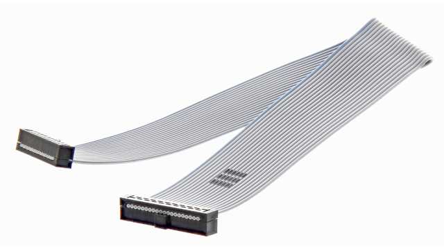 Samtec TCSD Series Flat IDC Socket Cable Assembly, 2x10-Way, 2mm Pitch, 200mm Length, Tiger Eye IDC to Tiger Eye IDC | TCSD-10-D-08.00-01-N