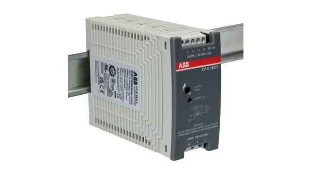ABB CP-E Switched Mode DIN Rail Power Supply, 85 → 264 V ac / 90 → 375V dc ac, dc Input, 24V dc dc | 1SVR427032R0000  CP-E 24/2.5