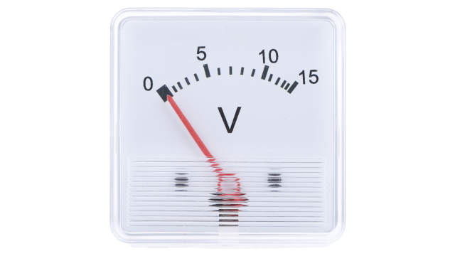 HOBUT F3P Series Analogue Voltmeter DC, 48 mm, 48 mm | F3PAM1801-15V