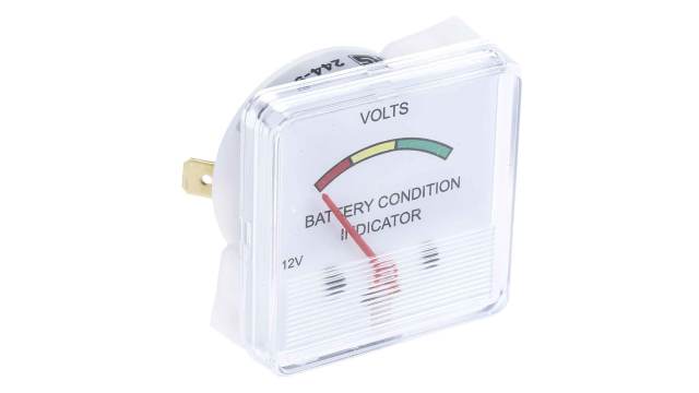 HOBUT F3P Series Analogue Voltmeter AC/DC Calibrated, 48 mm, 48 mm | F3PAM12V/1