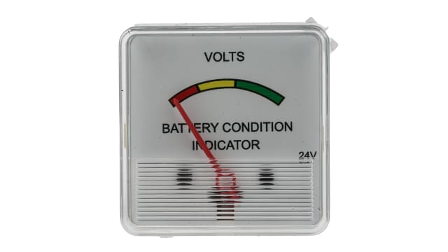 HOBUT F3P Series Analogue Voltmeter AC/DC Calibrated, 48 mm, 48 mm | F3PAM24V/2