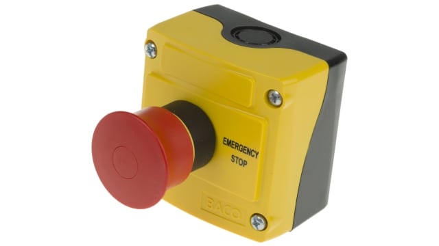 BACO LBX1 Series Pull Release Emergency Stop Push Button, Surface Mount, 2NC, IP66 | LBX15302