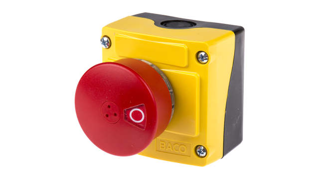 BACO LBX1 Series Pull Release Emergency Stop Push Button, Surface Mount, 2NC, IP66 | LBX13102