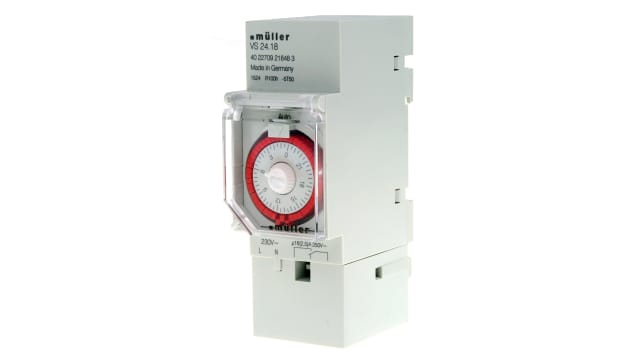 Muller Analogue VS 20/24 DIN Rail Time Switch, 1-Channel 230 V | VS 24.18