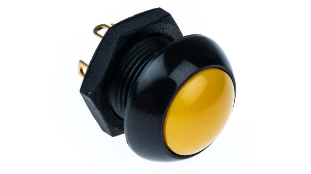 Otto P9 Series Push Button Switch, Momentary, Panel, DPDT, Yellow LED, IP68, 28 V dc 115 V ac | P9-113124