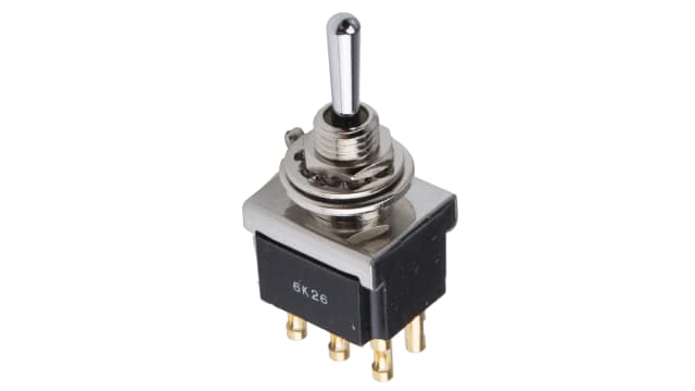 TE Connectivity Toggle Switch, Panel Mount, On-Off-On, DPDT, Solder Terminal, 250V | FTP0904