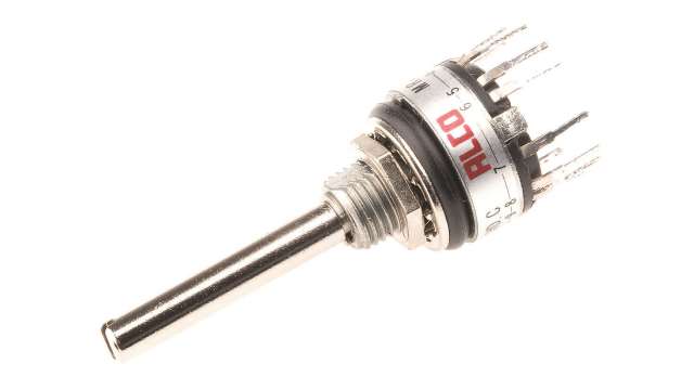 TE Connectivity MRJ, 12 Position SPST Rotary Switch, 400 mA, Solder | MRJE1-1204