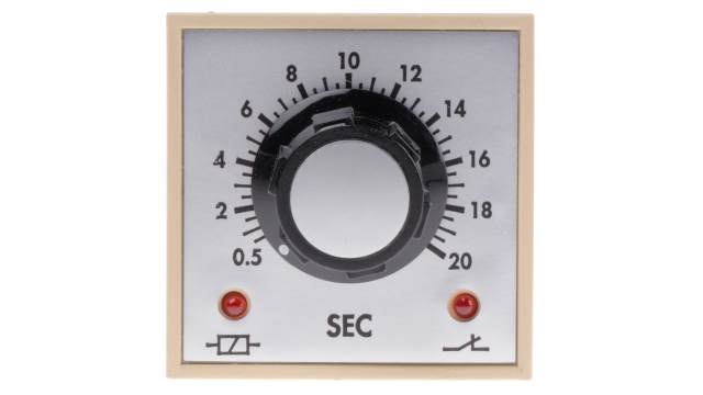 Tempatron DIN Rail, Panel Mount Timer Relay, 110V ac, 2-Contact, 0.5 → 20s, 1-Function, DPDT | FBDE20SLP110VAC