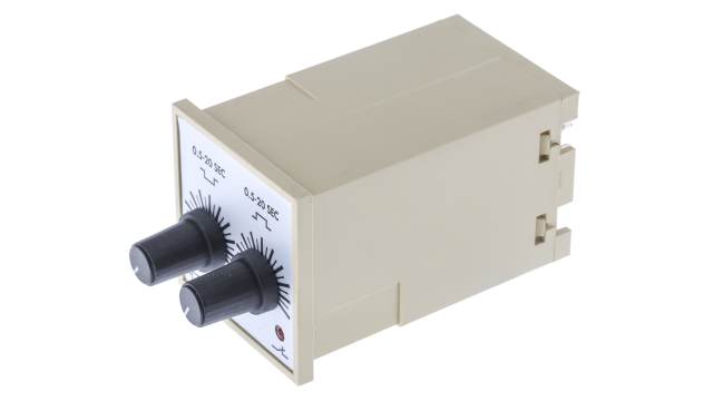 Tempatron DIN Rail, Panel Mount Timer Relay, 230V ac, 2-Contact, 0.5 → 20s, 1-Function, DPDT | FBDC20SLP20SLP230VAC