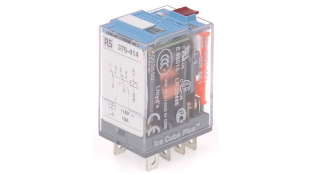 Releco Plug In Power Relay, 115V ac Coil, 10A Switching Current, DPDT | C7-A20X / AC 115 V