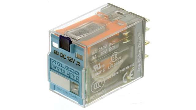 Releco Plug In Power Relay, 12V dc Coil, 5A Switching Current, 4PDT | C9-A41X / DC 12 V