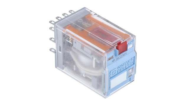 Releco Plug In Power Relay, 230V ac Coil, 5A Switching Current, 4PDT | C9-A41X / AC 230 V