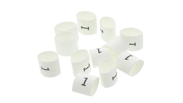 TE Connectivity TRSA Cable Marker, White, Pre-printed "1", 6 mm Cable, 2 mm Cable, TRSA-1019/E/1/1 | TRSA-1019/E/1/1