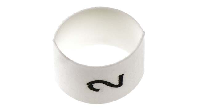 TE Connectivity TRSA Cable Marker, White, Pre-printed "2", 6 mm Cable, 2 mm Cable, TRSA-1019/E/1/2 | TRSA-1019/E/1/2
