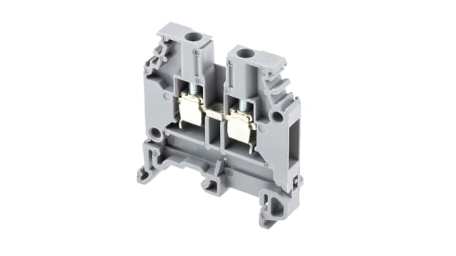 Entrelec 1SNA115116R0700 SNA Series DIN Rail Terminal Block Grey, 4 mm², 1-Level, Screw | 1SNA115116R0700