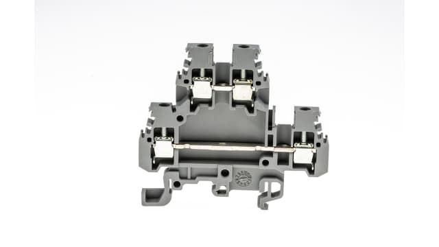 Entrelec 1SNA115490R1300 SNA Series DIN Rail Terminal Block Grey, 2.5 mm², 2-Level, Screw | 1SNA115490R1300
