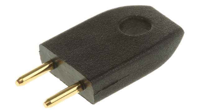 HARWIN, D308 Shorting Link Straight Male Black Closed Top 2 Way 1 Row 5.08 mm Pitch | D3086-98