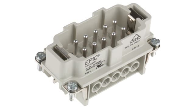 EPIC Heavy Duty Power Connector Module, 16A, Male, H-BE Series, 10 Contacts | 10192000