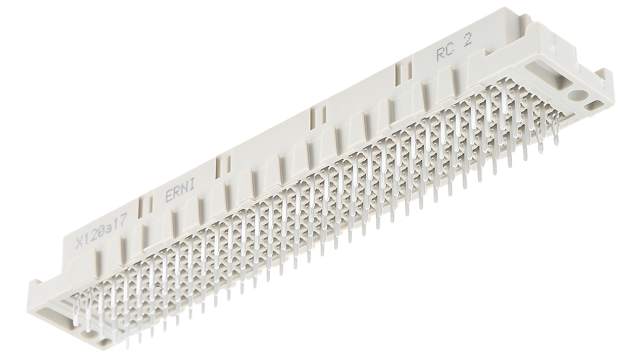 ERNI DIN 41612 160 Way 2.54 mm Pitch, Type Through Hole, Type Type E, Type Solder Class Class C2, 5 Row Female, Straight | 284313 / 284313-E