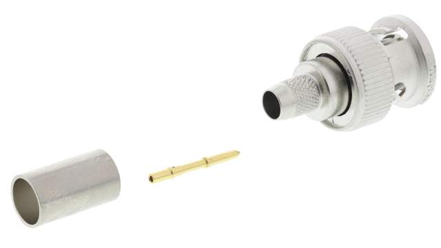 Telegartner BNC Series Cable Male BNC, 75 Ω, Straight Body Crimp | J01002A0055