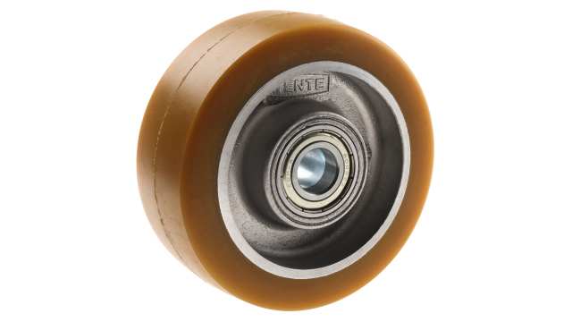 Tente Yellow Polyurethane Corrosion Resistant Trolley Wheel, 600 kg | ITP 100X40-Ø15 NL40