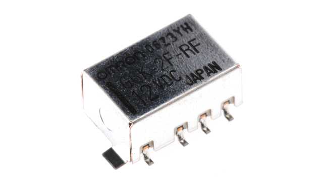 Omron Surface High Frequency Relay, 12 V dc Coil, 1 GHz Max. Coil Freq., DPDT | G6K-2F-RF DC12