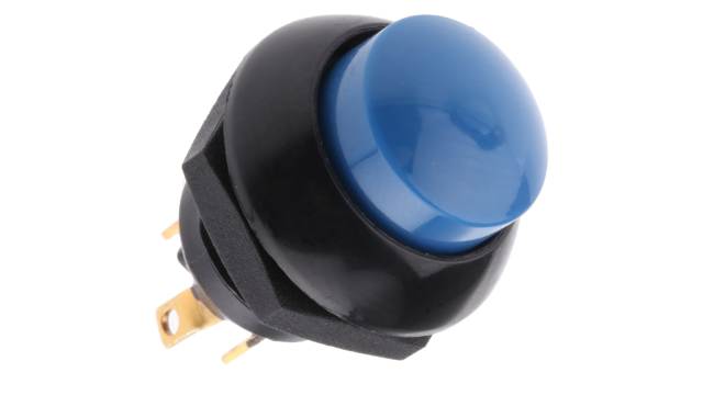 Otto P9 Series Push Button Switch, Momentary, Panel, SPDT, Blue LED, IP68, 28 V dc 115 V ac | P9213126W
