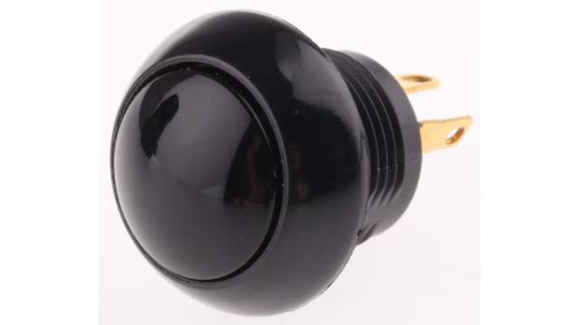 Otto P9 Series Push Button Switch, Momentary, Panel, 0.505 in Cutout, SPDT, Black LED, IP68, 28 V dc 115 V ac | P9113122W