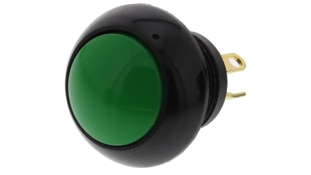 Otto P9 Series Push Button Switch, Momentary, Panel, SPDT, Green LED, IP68, 28 V 115 V | P9113125W