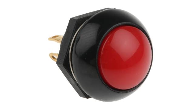 Otto P9 Series Push Button Switch, Momentary, Panel, SPDT, Red LED, IP68, 28 V 115 V | P9113121W