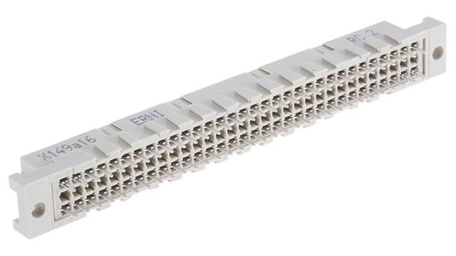 ERNI DIN 41612 64 Way 2.54 mm Pitch, Type Through Hole, Type C, Type Solder Class Class C2, 2 Row Female, Straight DIN | 284170 / 284170-E