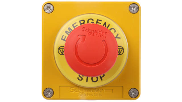 Schneider Electric Yellow Zinc Alloy Harmony XAP Turn Button Control Station - 1 Hole 22 mm Diameter | XAPJ1201SPEC0972
