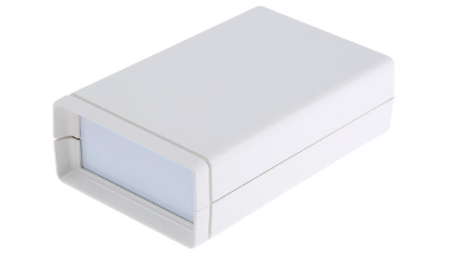 OKW Shell-Type Case Series White ABS Handheld Enclosure Integral Battery Compartment, IP65, 114 mm x 33 mm x, 72 mm | A9406334+A9107111