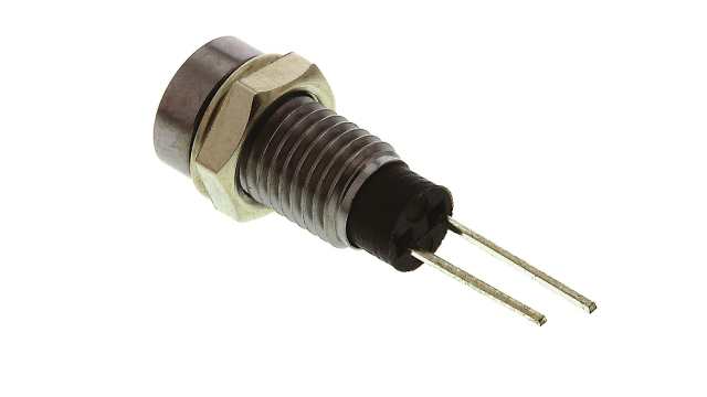 Bulgin Red Panel Mount Indicator, 2V, 6.1mm Mounting Hole Size, Lead Wires Termination | DX1116/RD