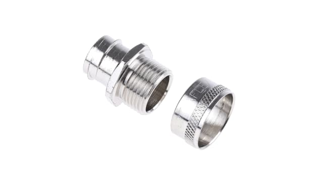 Adaptaflex Nickel, Conduit Fitting, 20 mm Nominal Size, M20, Brass, Silver IP54  rating | 7TCA296020R0149  SP20/M20/A