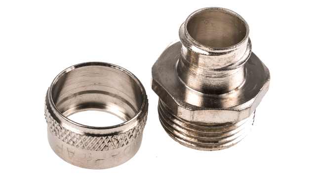 Adaptaflex Nickel, Conduit Fitting, 16 mm Nominal Size, M20, Brass, Silver IP54  rating | 7TCA296020R0102  SP16/M20/A