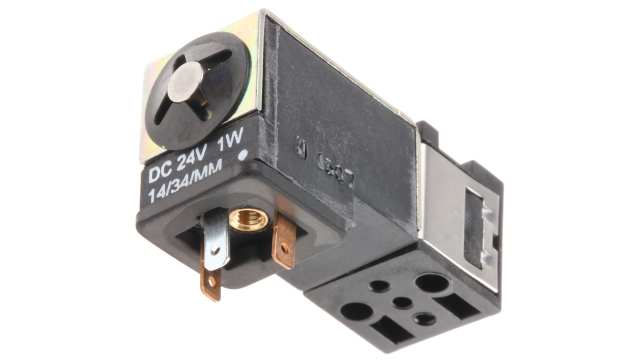 Crouzet 3/2 Pneumatic Solenoid Valve - Solenoid/Pilot 81 Series 24V dc | 81519032