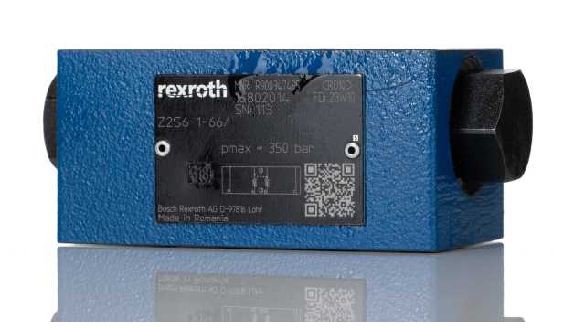 Bosch Rexroth Double Plate  Mounting, Hydraulic Check Valve, R900347495, 60 L/min | R900347495